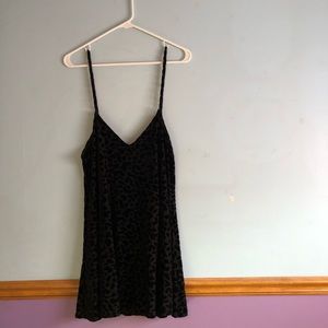 Flocked leopard print dress!